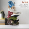 Alpine Wac206 Gnome Reading Book Statuary 4