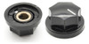 2 Perillas Potenciometro 24mm X 13mm Buje Bronce Negra 0