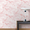 Papel De Parede Efeito Marmore Rosa Cozinha Banheiro 3m 0