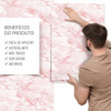 Papel De Parede Efeito Marmore Rosa Cozinha Banheiro 3m 6
