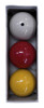 Juego De 3 Bolas De Billar 3 Colores Profesional 0