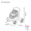 Coche Carro Muñecas Dos Posiciones Desmontable Andador 3