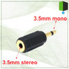 Adaptador Stereo 3.5mm Macho A Mono 3.5mm Hembra Nisuta 1