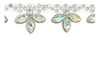 Cadena De Strass P/coser C/ Gema 3hoja 2,2cm Ancho 9 Metro 0