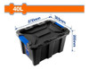 Caja Contenedor Plastico Apilable Negro 40lt Wadfow Wtb3340 1