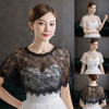 Xale Feminino De Casamento, Capa De Bolero, Renda Preta 3