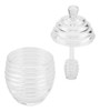 Frasco De Mel Transparente De 265 Ml Em Forma De Colmeia Par 7