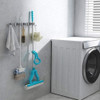 Soporte Escoba De Pared Acero Inox Con Ganchos Buho Store 4