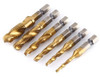 Set De 6 Brocas Mechas De Titanio Con Estriado Macho 0