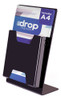 Exhibidor Folletos Hojas Mostrador Negro A4 21x30 X1u 0