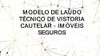 Modelo De Laudo Técnico De Vistoria Cautelar Editável Word 2