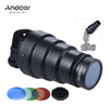 Andoer Cônico Modificador De Luz Snoot W/ 50 Graus Favo De 1