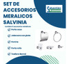 Combo X 3 Accesorios Para Baño Gloa 5 Piezas Metal Salvinia 1