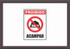 Placa Pvc Sinalização 40x30 Proibido Acampar 0