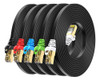 Busohe Cat7 - Cable Ethernet Plano (5 Unidades), Multi Color 0