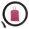 Cubre Volante Cuerina C/detalles De Brillos + Bolsita Rosa 0 Cubre Volante Cuerina C/detalles De Brillos + Bolsita Rosa 0