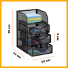 Organizador Escritorio Cajonera Metal 3 Cajones 13x13x20 Cm 2 Organizador Escritorio Cajonera Metal 3 Cajones 13x13x20 Cm 2