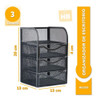 Organizador Escritorio Cajonera Metal 3 Cajones 13x13x20 Cm 3 Organizador Escritorio Cajonera Metal 3 Cajones 13x13x20 Cm 3