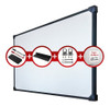 Pizarra Blanca 80x120 Premium Borrado En Seco 1