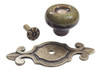 4 Tiradores De Ceramica Estilo Vintage - Verde 3