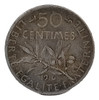Antigua Moneda De Plata 50 Centimes Francia 1916 Km# 854 0