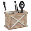 Barnyard Designs - Soporte Para Utensilios De Madera Rústica 0