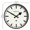 Newgate® Reloj De Pared Ferroviario Número Tres - Reloj Redo 1
