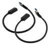 Meetoot 2 Cables De Extensin Usb 3.0 De Ngulo Recto De 90 Gr 0