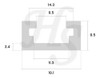 Perfil Aluminio T Track Mini Universal 95 - 1 M 1
