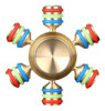 Los E.e.u.u. 6 Lado Fidget Mano Spinner Dedo Latón Juguete E 0