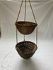 2 Porta Macetas Colgantes De Mimbre Barnizados 3