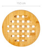 Kit 4 Descanso Panela Travessa Redondo 19cm Bambu Ecologico 3