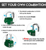 Candado De Combinacion Para Exteriores 4digitos Verde1u 3