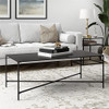 Henley 48'' Mesa De Centro Rectangular Ancha Con Tapa De Met 2