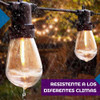 Guirnalda Mini Lampara Bolita Solar 10 Luces Led Calida 5m 5