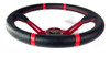 Volante Deportivo Centro Desplazado Negro & Rojo 35cm V340 3