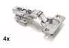 Kit 4 Dobradiça Porta Armário Cozinha Movéis 35mm Amortecedo 0