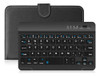 Teclado Portátil Sem Fio Bt De Couro Pu Com Estojo 0