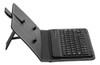 Teclado Portátil Sem Fio Bt De Couro Pu Com Estojo 3