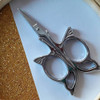 Tijerita Para Costura O Bordado Mariposa Plateada.- 2