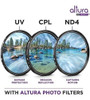 Filtro P/lente Alturafoto Kit 58mm Uv/cpl/nd4+bolsa+paño 2