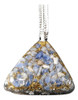 Orgonita Dije Triangular Mini Cuarzo Azul 1