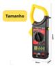 Alicate Amperímetro Multimetro Digital Profissional Bateria 3
