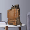 Mochila Tipo Tiracolo Pequena Tiracolo Para Homens Marrom 4