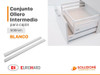 Ollero Intermedio Para Cajón 500mm Eurohard Blanco 1
