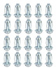 20pcs Parafuso Com Porca,4x20mm 0