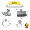 Kit Acessórios P/ Banheiro Aço Inox 9 Peças 1