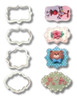 Set X4 Cortante Marco Cartel Vintage Galleta Fondant Deco 0