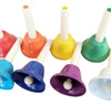 8x Hand Bells Colorful Handbells Instrumento Musical Para 2