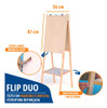 Lousa Cavalete Flip Chart 87x56cm Branca 2 Em 1 Compact Line 1